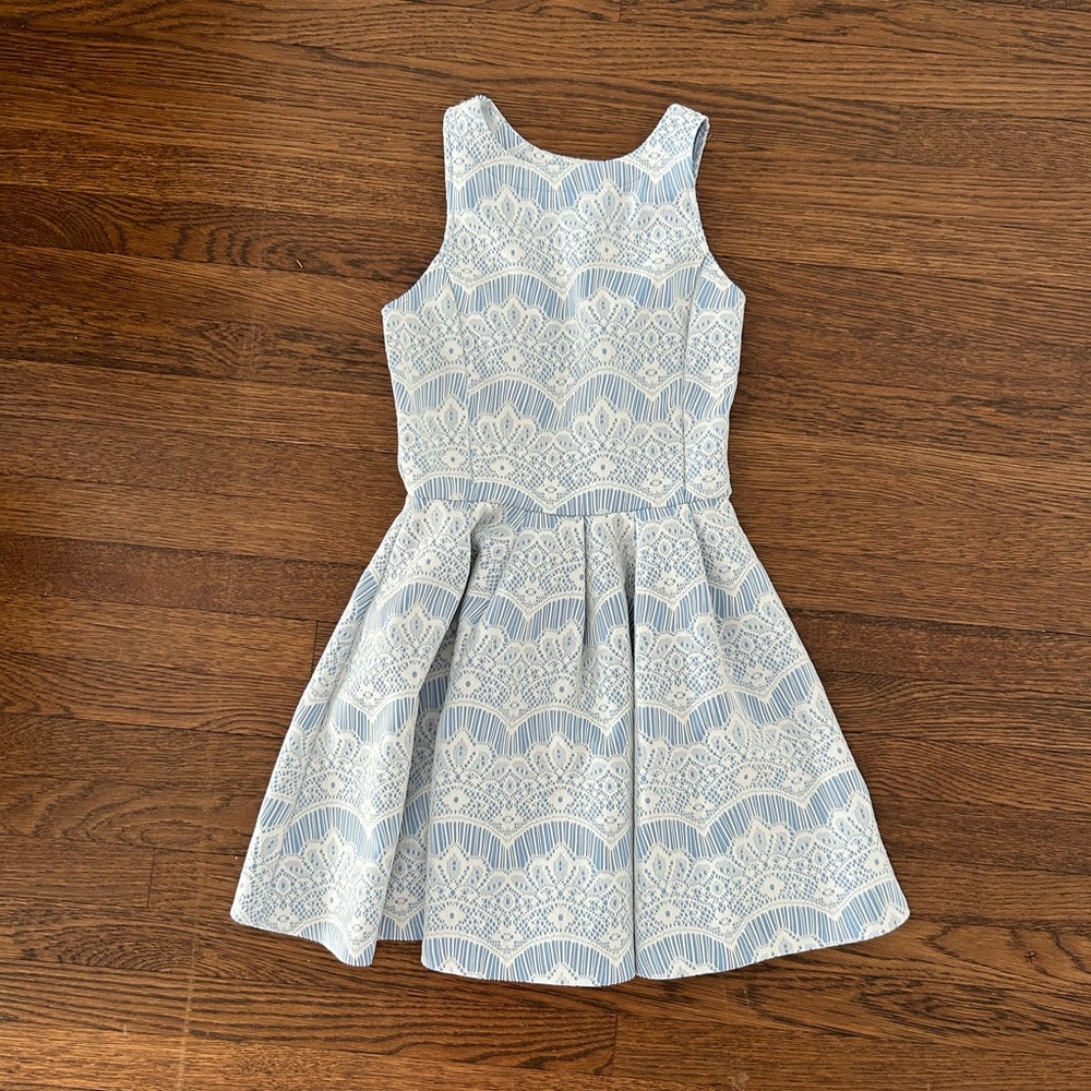 Blue and White Lace Dress - Lord & Taylor